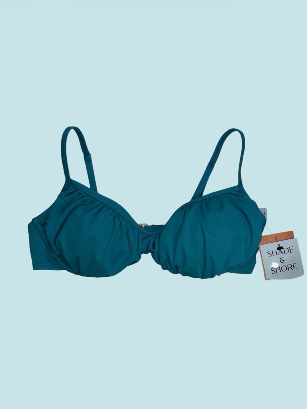 Target Shade & Shore Teal Underwire Bikini Top with Adjustable Straps